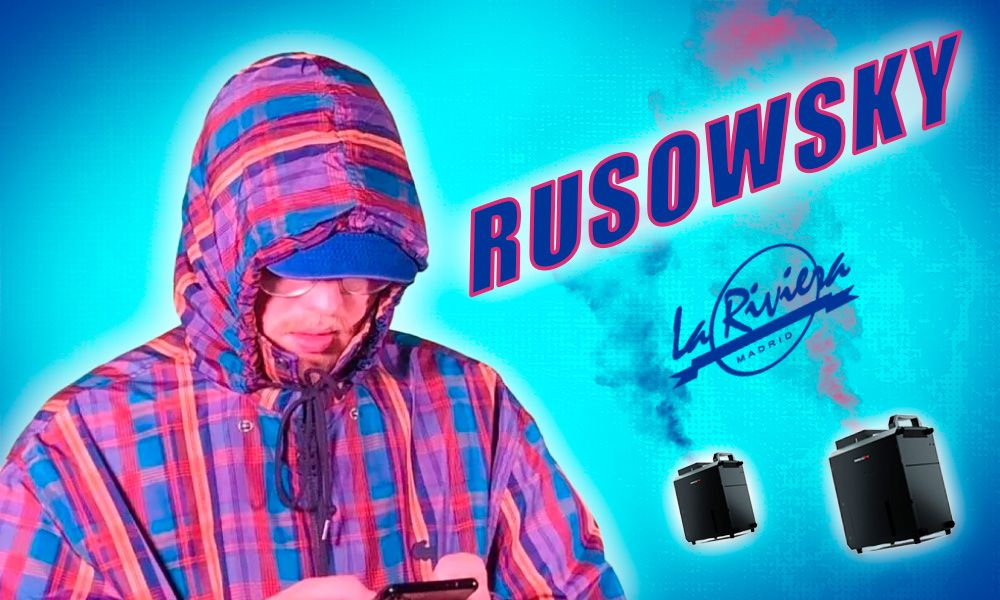 Led smoke geysers for rusowsky at the riviera