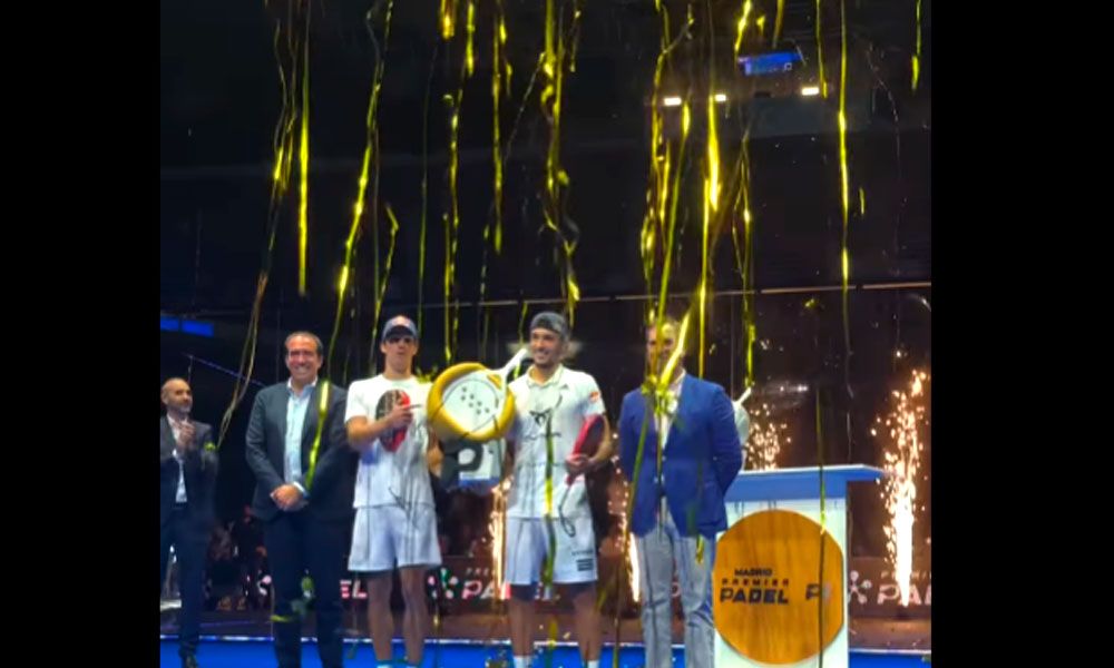 Streamers and sparks for madrid premier padel at the wizink center