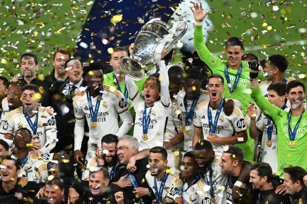 Real Madrid feiert den Gewinn der Champions League im Santiago Bernabéu